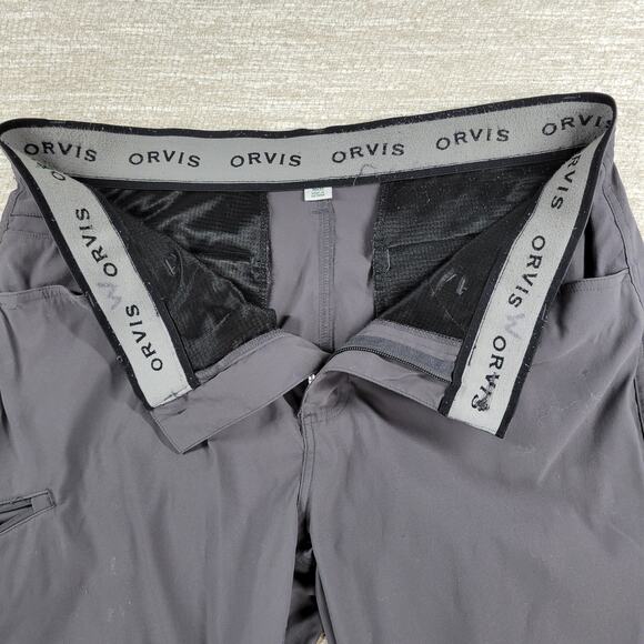 Orvis Tech Pants Mens 36x32 Gray Hiking Outdoor Golf Lightweight Water Repellent - Picture 5 of 15